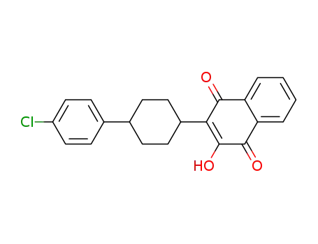 Molecular Structure of 94015-53-9 (2-(4-(4-Chlorophenyl)cyclohexyl)-3-hydroxy-1,4-naphthoquinone)