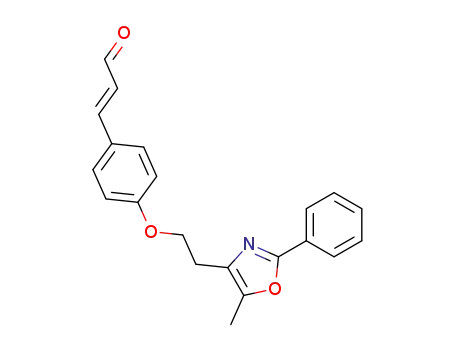 Molecular Structure of 159017-37-5 ((E)-4-[2-(5-methyl-2-phenyl-4-oxazolyl)ethoxy]cinnamaldehyde)