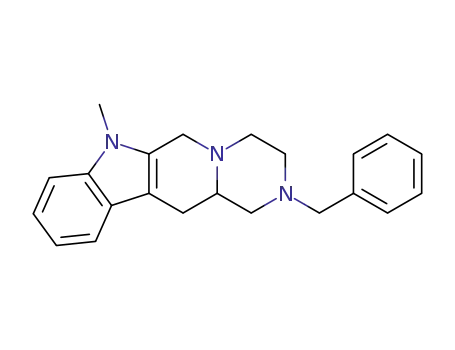 Molecular Structure of 79108-54-6 (2-Benzyl-7-methyl-1,2,3,4,6,7,12,12a-octahydropyrazino<2',1':6,1>pyrido<3,4-b>indole)