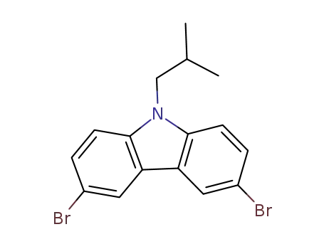 Molecular Structure of 1204702-75-9 (3,6-dibromo-9-(2-methylpropyl)carbazole)