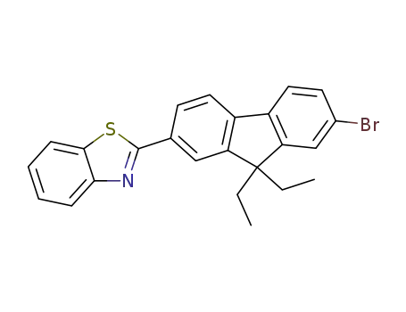 Molecular Structure of 225113-41-7 (Benzothiazole, 2-(7-bromo-9,9-diethyl-9H-fluoren-2-yl)-)