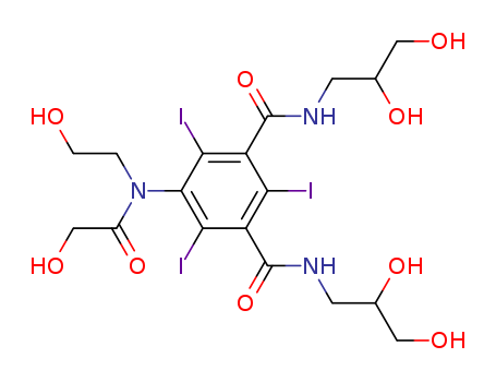 1,3-Benzenedicarboxamide, N,N'-bis(2,3-dihydroxypropyl)-5-((hydroxyacetyl)(2-hydroxyethyl)amino)-2,4,6-triiodo-(87771-40-2)