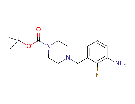 Molecular Structure of 942224-53-5 (tert-butyl 4-(3-amino-2-fluorobenzyl)piperazine-1-carboxylate)