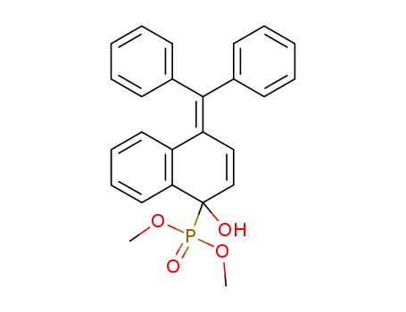 Molecular Structure of 80094-07-1 (dimethyl <4-(diphenylmethylene)-1,4-dihydro-1-hydroxynaphthyl>phosphonate)