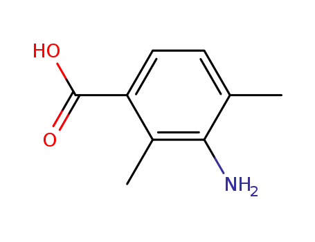 Molecular Structure of 64289-45-8 (Benzoic acid, 3-amino-2,4-dimethyl-)