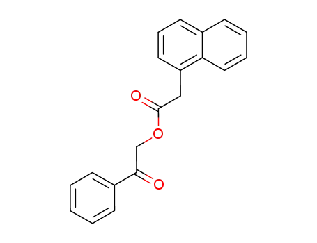Molecular Structure of 119670-67-6 (Naphthalen-1-yl-acetic acid 2-oxo-2-phenyl-ethyl ester)
