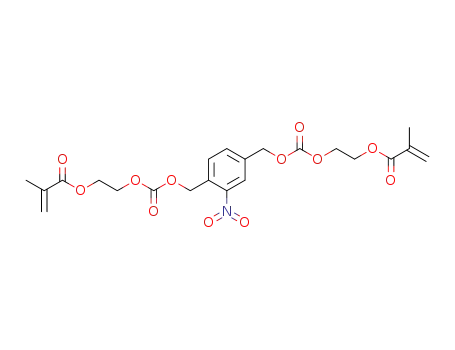 Molecular Structure of 1269794-11-7 (2,2-(2-nitro-1,4-phenylene)bis(methylene)bis(oxy) bis(oxomethylene)bis(oxy)bis(ethane-2,1-diyl) bis(2-methylacrylate))