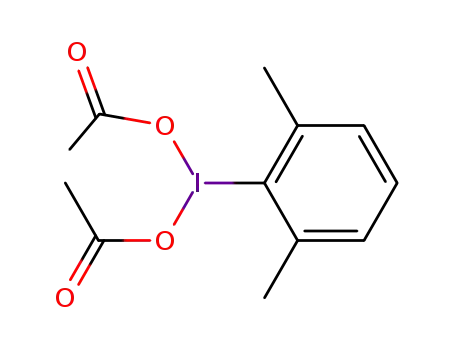 Molecular Structure of 123084-61-7 ((2,6-dimethylphenyl)-λ<sup>3</sup>-iodanediyl diacetate)