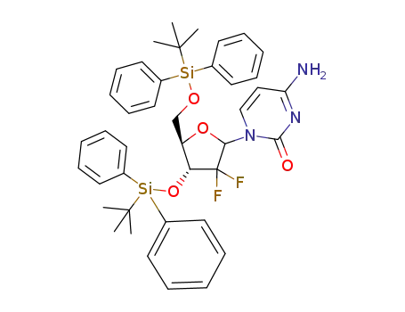 Molecular Structure of 952408-92-3 (1-[2'-deoxy-2',2'-difluoro-3',5'-bis(tert-butyldiphenylsilyloxy)-ribofuranosyl]-cytosine)