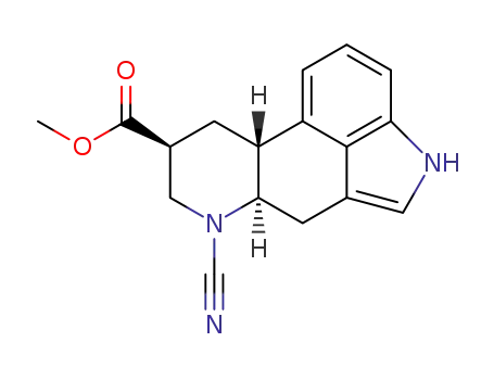 Molecular Structure of 86891-18-1 ((5R,8S,10R)-6-cyano-8-methoxycarbonylergoline)
