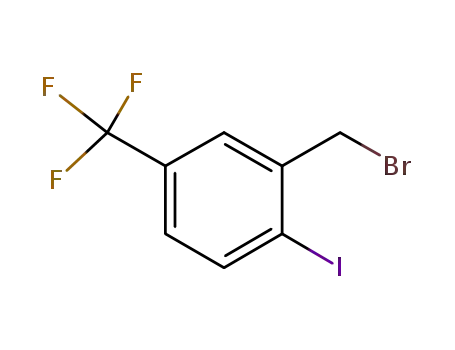 Molecular Structure of 702641-06-3 (2-Iodo-5-(trifluoromethyl)benzyl bromide)