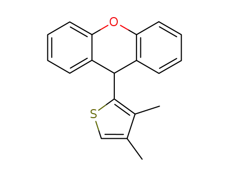 Molecular Structure of 74250-10-5 (3,4-Dimethyl-2-(9'-xanthenyl)thiophen)