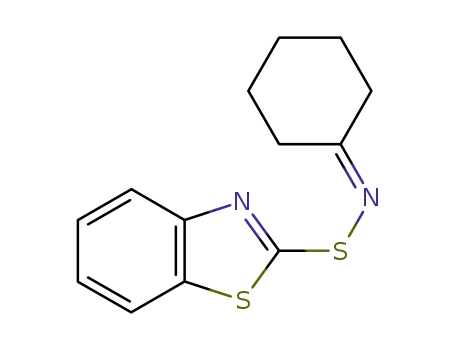 Molecular Structure of 40576-90-7 (2-(Cyclohexylidenaminothio)benzothiazol)