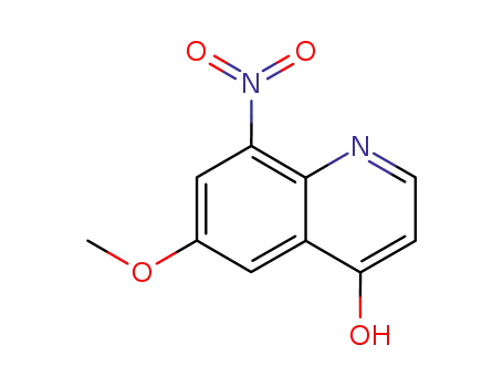 Molecular Structure of 23432-47-5 (4-Quinolinol, 6-methoxy-8-nitro-)