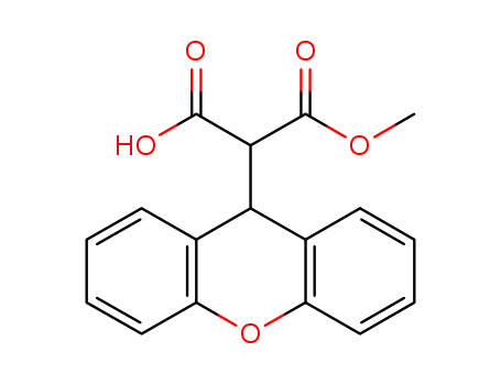 Molecular Structure of 887583-30-4 (monomethyl 2-(9-xanthenyl)malonate)