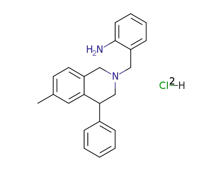 Molecular Structure of 133390-40-6 (2-(o-aminobenzyl)-4-phenyl-6-methyl-1,2,3,4-tetrahydroisoquinoline dihydrochloride)