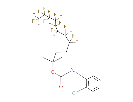 Molecular Structure of 956484-64-3 ((2-chlorophenyl)-carbamic acid 4,4,5,5,6,6,7,7,8,8,9,9,10,10,11,11,11-heptadecafluoro-1,1-dimethylundecyl ester)