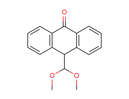 Molecular Structure of 77224-42-1 (10-(Dimethoxymethyl)-9-anthrone)