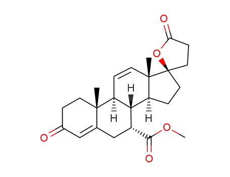 Molecular Structure of 192704-70-4 (7-methyl hydrogen 17α-hydroxy-3-oxopregna-4,11-diene-7α,21-dicarboxylate, γ-lactone)