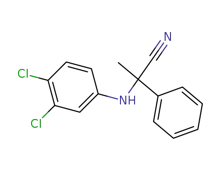 Molecular Structure of 88010-40-6 (Benzeneacetonitrile, a-[(3,4-dichlorophenyl)amino]-a-methyl-)