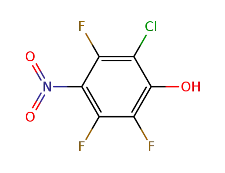 Molecular Structure of 121555-68-8 (2-chloro-3,5,6-trifluoro-4-nitrophenol)