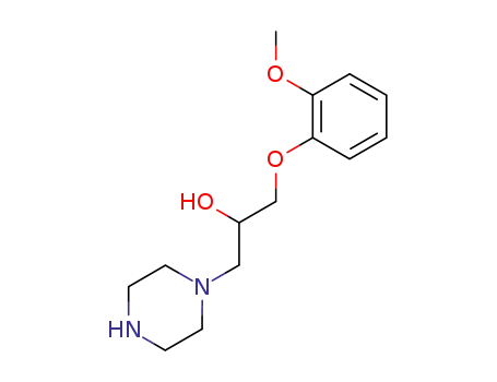 Molecular Structure of 162712-35-8 (1-Piperazineethanol, a-[(2-methoxyphenoxy)methyl]-)