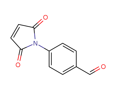 Molecular Structure of 32487-80-2 (4-(2,5-dioxo-2,5-dihydro-1H-pyrrol-1-yl)benzaldehyde)