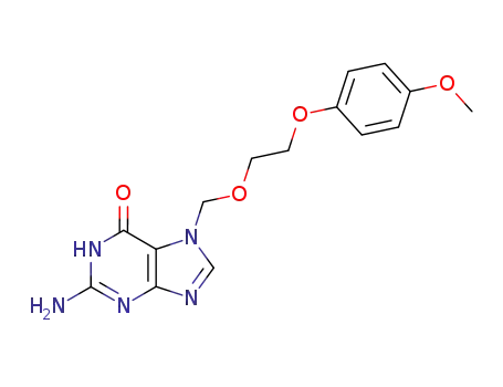 Molecular Structure of 374678-34-9 (7-[[2-(p-methoxyphenyloxy)ethoxy]methyl]guanine)