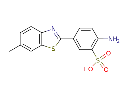 Molecular Structure of 92-01-3 (2-amino-5-(6-methylbenzothiazol-2-yl)benzenesulphonic acid)