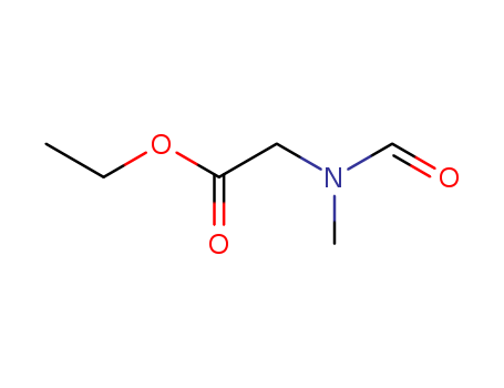 89531-66-8,Glycine, N-formyl-N-methyl-, ethyl ester,N-formylcarcosine ethyl ester;N-Formyl-N-methyl-glycin-aethylester;ethyl N-formylsarcosinate;N-Formyl-sarkosin-aethylester;N-formyl sarcosine ethyl ester;N-formyl-N-methyl-glycine ethyl ester;