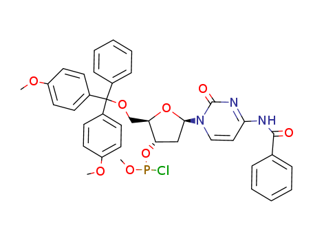 Cytidine, N-benzoyl-5'-O-[bis(4-methoxyphenyl)phenylmethyl]-2'-deoxy-,  3'-(methyl phosphorochloridite)