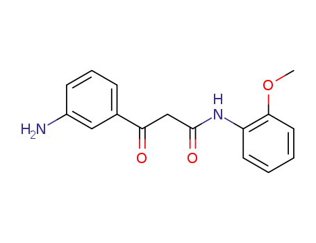 Molecular Structure of 92-17-1 (3-(m-aminophenyl)-N-(o-methoxyphenyl)-3-oxopropionamide)