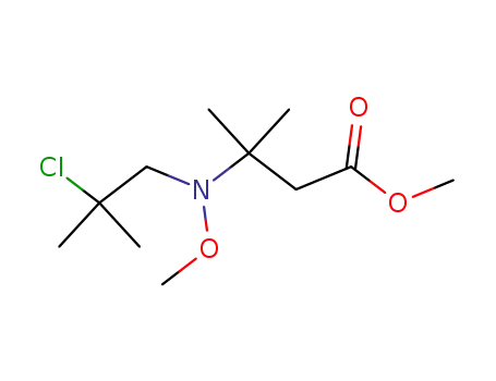 Molecular Structure of 135765-48-9 (β-<N-methoxy-N-(2-chloro-2-methylpropyl)amino>isovaleric acid methyl ester)
