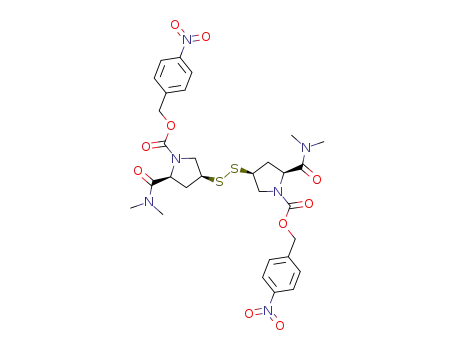 Molecular Structure of 936226-36-7 (bi[(2S,4S)-2-dimethylaminocarbonyl-1-PNZ-pyrrolindin-4-yl]disulfide)