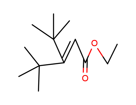 Molecular Structure of 83720-78-9 (3-tert-Butyl-4,4-dimethyl-penten-<sup>(2)</sup>-saeure-ethylester)