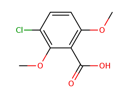 Molecular Structure of 36335-47-4 (3-CHLORO-2,6-DIMETHOXYBENZOIC ACID, 97)