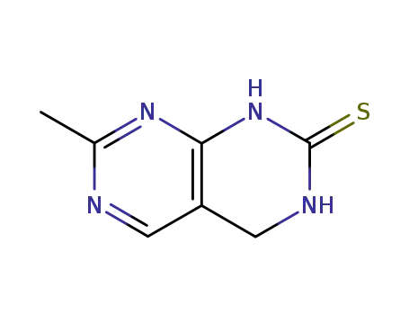 Molecular Structure of 7403-34-1 (7-methyl-3,4-dihydropyrimido[4,5-d]pyrimidine-2(1H)-thione)