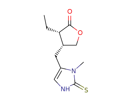(3<i>S</i>)-<i>cis</i>-3-ethyl-4-(3-methyl-2-thioxo-2,3-dihydro-1<i>H</i>-imidazol-4-ylmethyl)-dihydro-furan-2-one