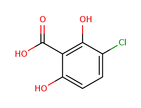 Molecular Structure of 26754-77-8 (3-CHLORO-2,6-DIHYDROXYBENZOIC ACID)