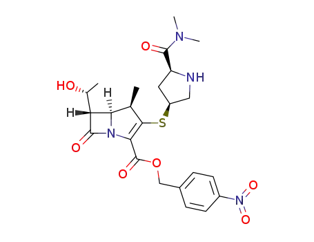 4-nitrobenzyl (4R,5S,6S)-3-[[(3S,5S)-5-(dimethylcarbamoyl)-3-pyrrolidinyl]thio]-6-[(1R)-1-hydroxy-ethyl]-4-methyl-7-oxo-1-azabicyclo[3.2.0]hept-2-ene-2-carboxylate