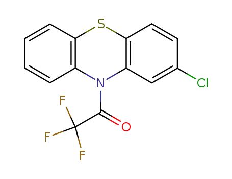 Molecular Structure of 100234-25-1 (10H-Phenothiazine, 2-chloro-10-(trifluoroacetyl)-)