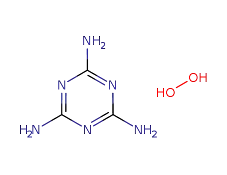 Molecular Structure of 3085-95-8 (1,3,5-triazine-2,4,6-triamine, compound with hydrogen peroxide (1:1))