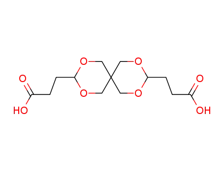Molecular Structure of 3058-05-7 (2,4,8,10-tetraoxaspiro[5.5]undecane-3,9-dipropionic acid)