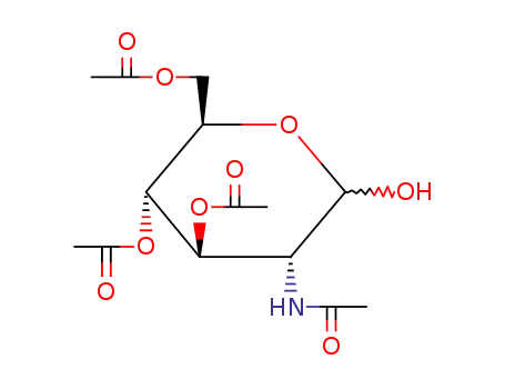 Molecular Structure of 34051-43-9 (2-(Acetylamino)-2-deoxy-D-glucopyranose 3,4,6-Triacetate)