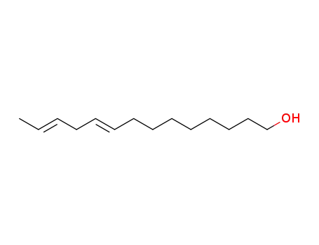 Molecular Structure of 70654-44-3 ((Z,E)-9,12-tetradecadien-1-ol)