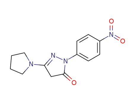 1-(4-NITROPHENYL)-3-PYRROLIDINO-2-PYRAZOLIN-5- 30818-17-8