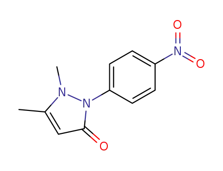 Molecular Structure of 30672-30-1 (2,3-dimethyl-1-(4-nitrophenyl)-3-pyrazolin-5-one)