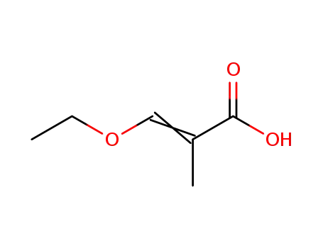 Molecular Structure of 23981-30-8 (3-ethoxy-2-methyl-acrylic acid)