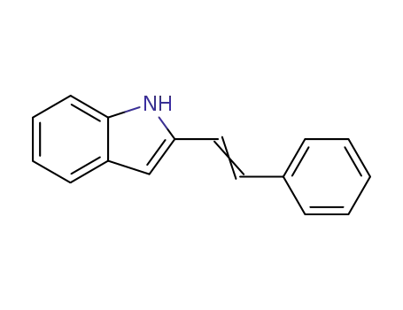 Molecular Structure of 60986-51-8 (1H-Indole, 2-(2-phenylethenyl)-)