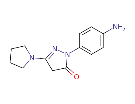 Molecular Structure of 30707-77-8 (1-(4-Aminophenyl)-3-(1-pyrrolidino)-5-pyrazolone)
